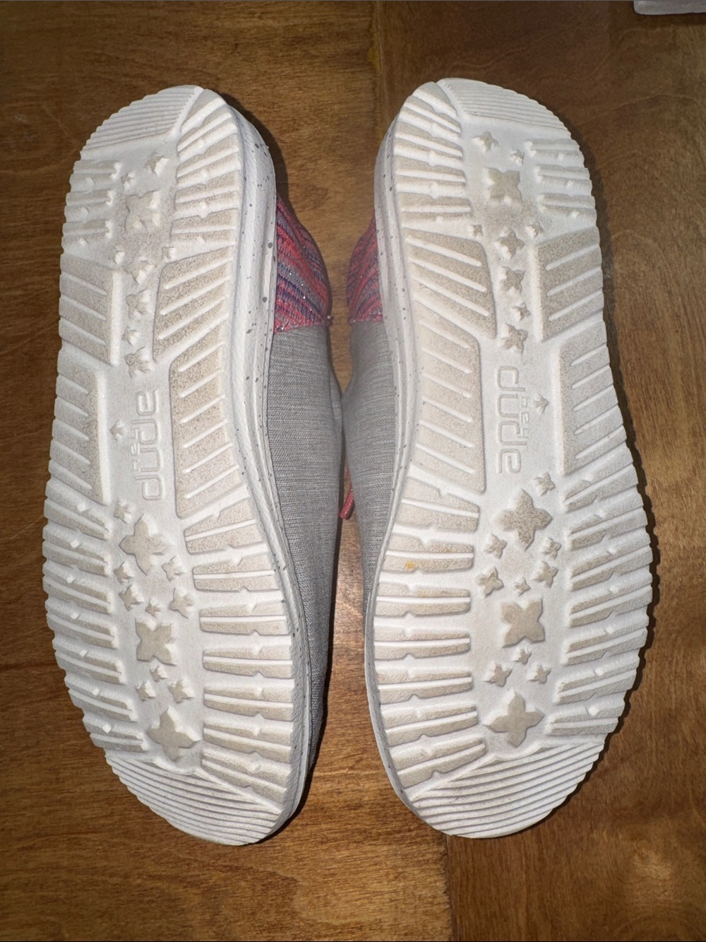 Hey Dude Gray Slip-Ons with Pink Cord Accents - Picture 4 of 5